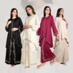 Satin Embroidered Wavy-Edge Two-Piece Top and Skirt Set (FK87-BK004-A)