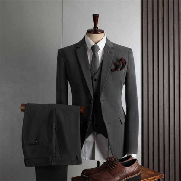 Plus Size Men's Business Casual Slim Wedding Groomsmen Dress Suit