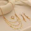 European and American Double-Layer Sequin Tassel Clavicle Chain Necklace, Light Luxury Design