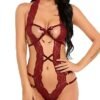Foreign Trade Supply European and American New Sexy Hollow Strap Bow Bodysuit Sexy Underwear