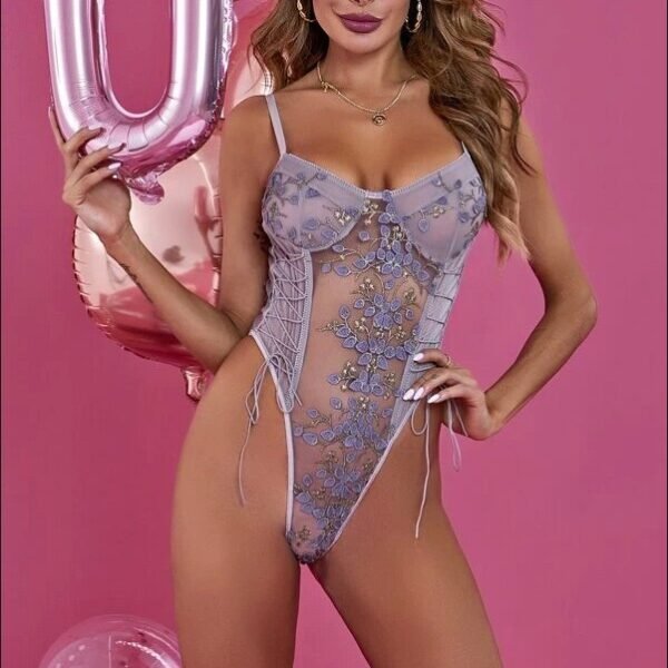 European and American New Sexy Lingerie, Sexy Women's Mesh Embroidered Home Clothes, Women's Suspender Jumpsuit, Sexy Wholesale