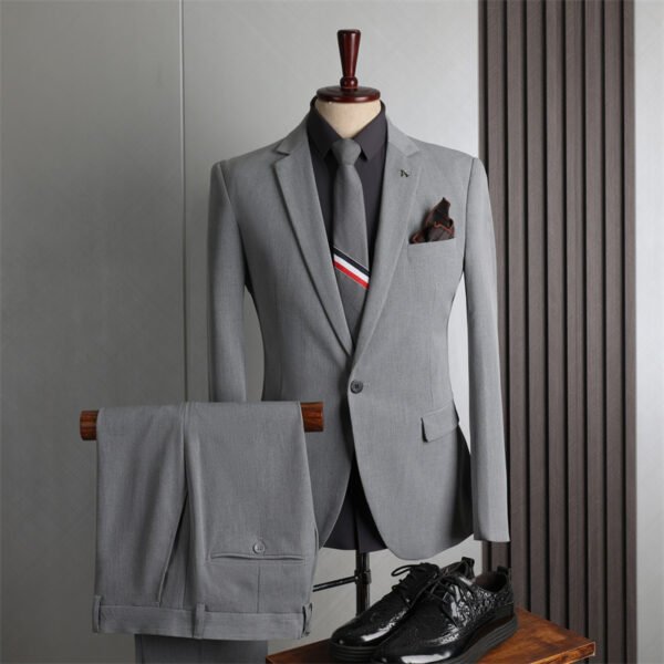 Plus Size Men's Business Casual Slim Wedding Groomsmen Dress Suit
