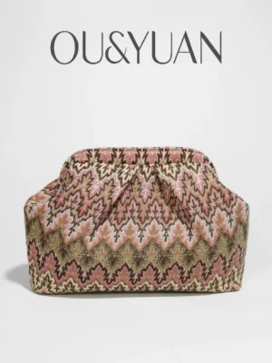 Customized Bulk Delivery Patterned Clutch Bag, New Cross-Border Clip Bag, Simple and Versatile Evening Bag, Large-Capacity Bag