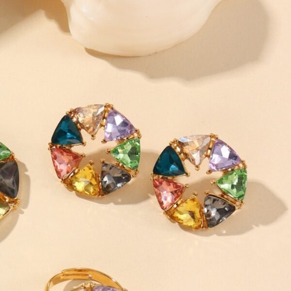Xiyin Cross-Border Necklace Set, Colorful Design Pendant, Non-Fading Light Luxury Clavicle Chain 3 Xiyin Cross-Border Necklace Set, Colorful Design Pendant, Non-Fading Light Luxury Clavicle Chain