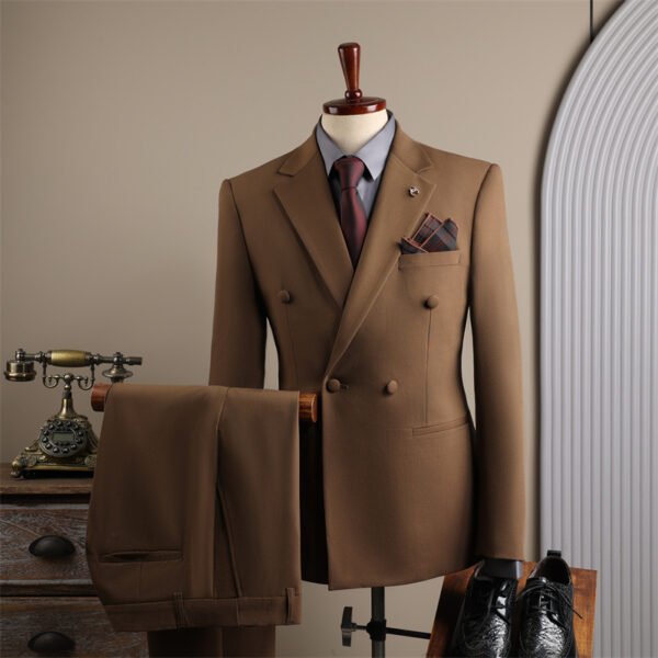 Coffee Suit Set – Men's Business Formal Groom & Groomsman Wedding Suit