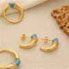 Cross-Border Turkish Circular Necklace Three-Piece Set, Niche Ethnic High-End Jewelry