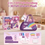 2-in-1 DIY Felt Handbag with Unicorn Plush Kit