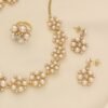 Xinjiang High-End Pearl Necklace Set with Earrings and Open Ring, Diamond-Encrusted Three-Piece Set