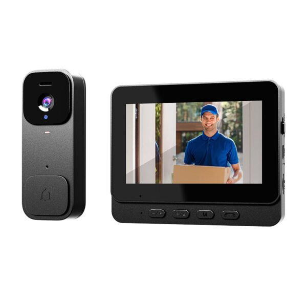 Video Doorbell with Indoor Monitor - 4.3 inch Screen, HD Night Vision