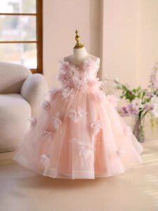 Blush Pink Girls Princess Dress – Stage and Birthday Gown