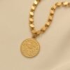 Vintage 24K Gold-Plated Bracelet Middle Eastern Ethnic Gold Coin Handmade Chain