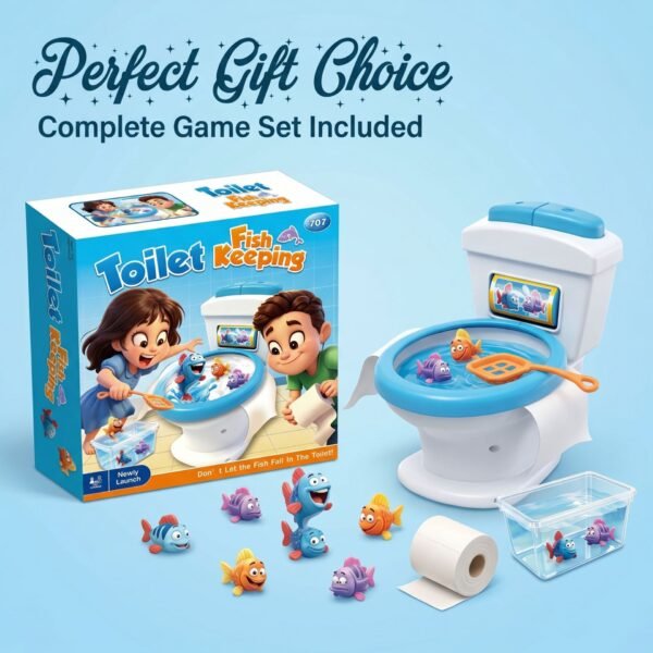 Toilet Fish Farming Prank Game - Creative Stress-Relief Novelty Toy
