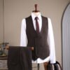 2025 Autumn and Winter Suit Men's High-End Double-Breasted Striped Suit Men's Suit Casual Groom's Wedding Dress