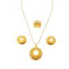 Middle Eastern Gold-Plated Necklace with Sun God Flower Wreath, Diamond-Encrusted Hollow Pendant Set 5 Middle Eastern Gold-Plated Necklace with Sun God Flower Wreath, Diamond-Encrusted Hollow Pendant Set