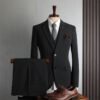 Plus Size Men's Business Casual Slim Wedding Groomsmen Dress Suit
