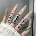 Blue Zircon Open Rings - Minimalist Adjustable Statement Ring Collection