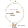Copper Alloy Micro-Inlaid Zircon Super Flash Butterfly Pendant Clavicle Chain Necklace