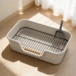 Extra-Large Dog Toilet with Anti-Urine Splash Feature, Detachable Iron Mesh, High Fence