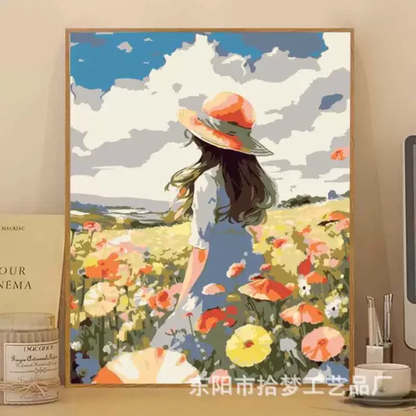 O1CN01ud4wzS2IlMkunsDbq_2215606219326-0-cib.jpg_ Summer Flower Digital Oil Painting DIY Kit, Hand-Painted Acrylic Landscape Art