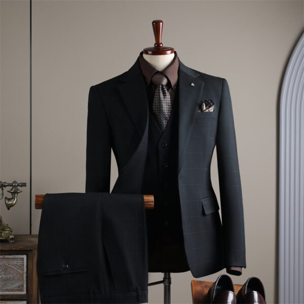 Plaid Suit Men's Business Casual Banquet Wedding Dress Professional Formal Suit