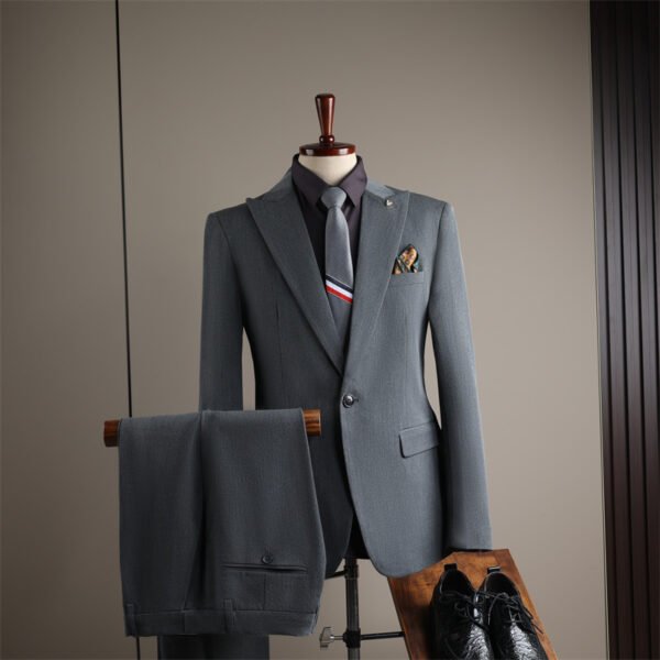 Men's Suits, Slim-Fit Korean-Style Professional Suits, Men's Business Formal Wear, High-Quality Groom's Wedding Attire, Ready Stock
