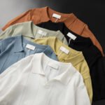 Men's Knitted Polo Shirt - Breathable Loose Fit Short Sleeve Summer Top