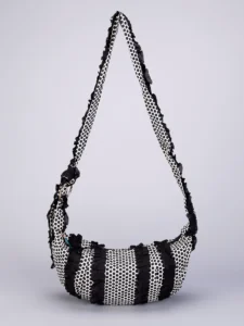 New Large-Capacity Polka-Dot Pleated Crossbody Bag for Women, Fashionable and Versatile Shoulder Bag, High-End Niche Design Bag