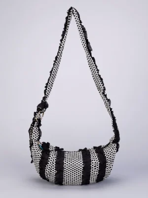 New Large-Capacity Polka-Dot Pleated Crossbody Bag for Women, Fashionable and Versatile Shoulder Bag, High-End Niche Design Bag