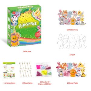 DIY Flower Shaker Keychain Pendant Craft Set