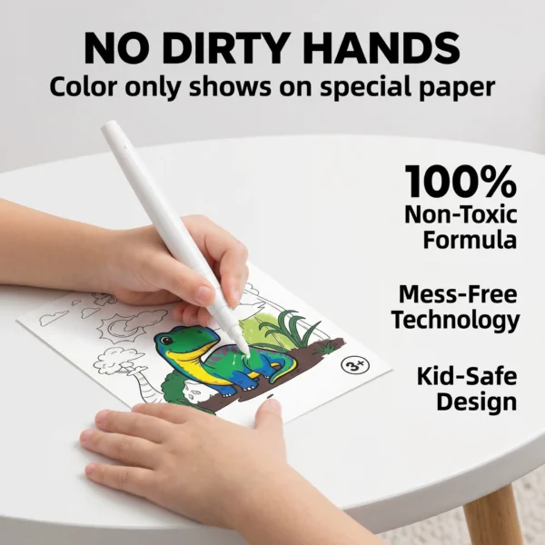 Magic Color-Reveal Painting Pen Set - Dinosaur Theme