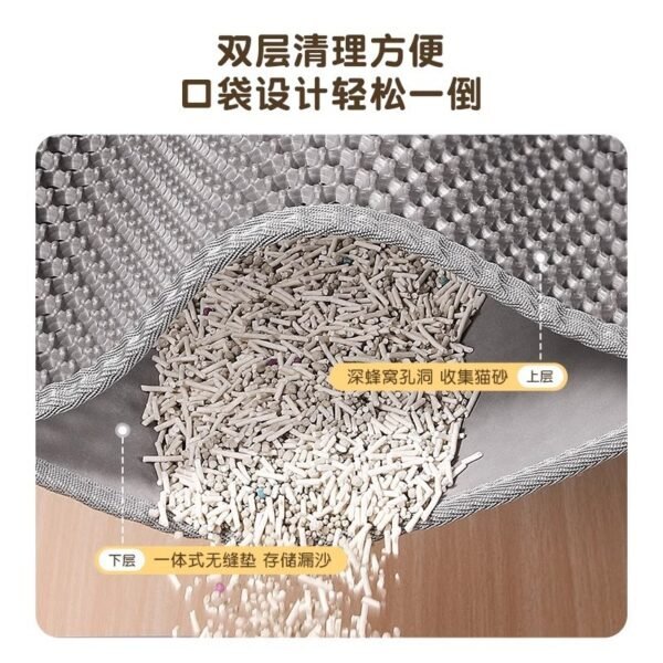 Cat Litter Mat EVA, Extra Large, Washable, Double-Layer Filter, Anti-Track Sand Board, Anti-Slip