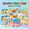 Colored Clay Play Set with Molds - Kids DIY Clay Tool Kit