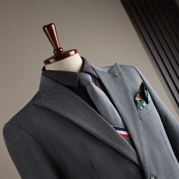 Men's Small Suit Set, New Autumn Style, Groomsmen's Suit, Wedding, Business Casual, Work, Notch Lapel Suit, Slim Fit