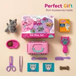 Plush Pet Care Playset - Grooming, Feeding & Vet Kit for Kids