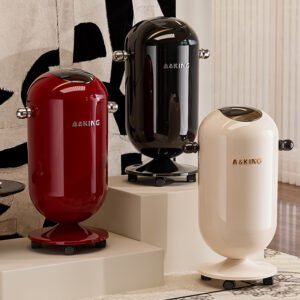Tall Kitchen Bin with Lid – Double Inner Bucket, Wheeled Waste Bin
