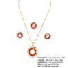 Retro Baroque Palace Style Sand Gold Sun Goddess Necklace Star Moon Earrings Set 4 Retro Baroque Palace Style Sand Gold Sun Goddess Necklace Star Moon Earrings Set