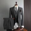 Plus Size Men's Business Casual Slim Wedding Groomsmen Dress Suit