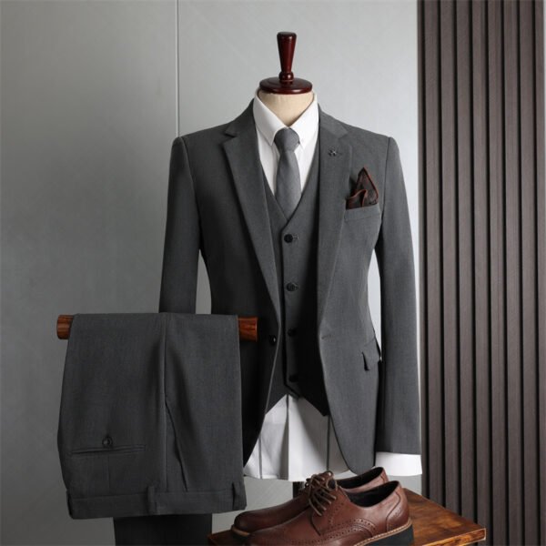 Plus Size Men's Business Casual Slim Wedding Groomsmen Dress Suit