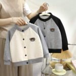 Kids Knitted Cardigan Cartoon Jacket