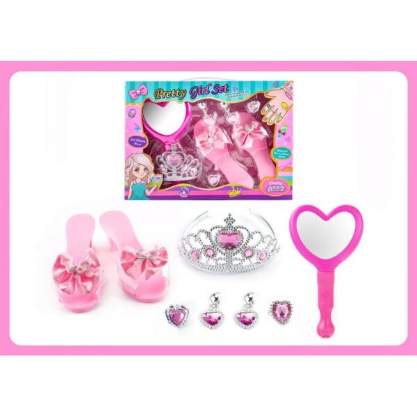 Girls Princess Pretend Play Jewelry Set - DIY Necklace, Crown & Accessories