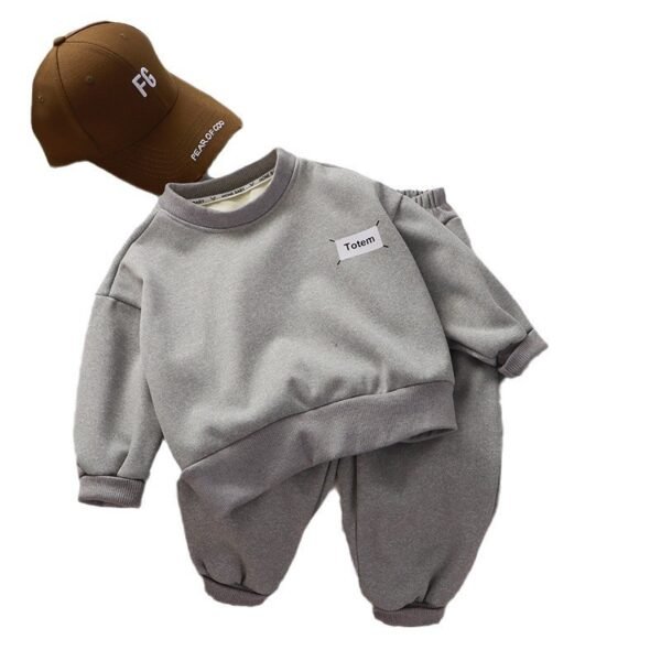 Kids Fleece-Lined Sweatshirt Set - Sports Two-Piece, Boys & Girls