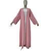 LN229 Pink Petal-Sleeved Cardigan with Chiffon Wide Sleeves