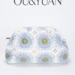 Cross-Border New Embroidered Clutch Bag for Women, High-End Woven Niche Cloud Bag, Fashionable Yarn Flower Handbag