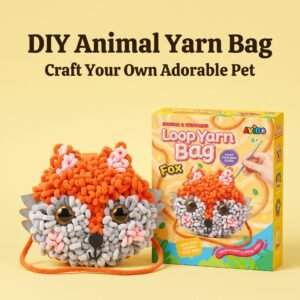 2-in-1 Animal Felt Sewing Crochet Bag Craft Kit