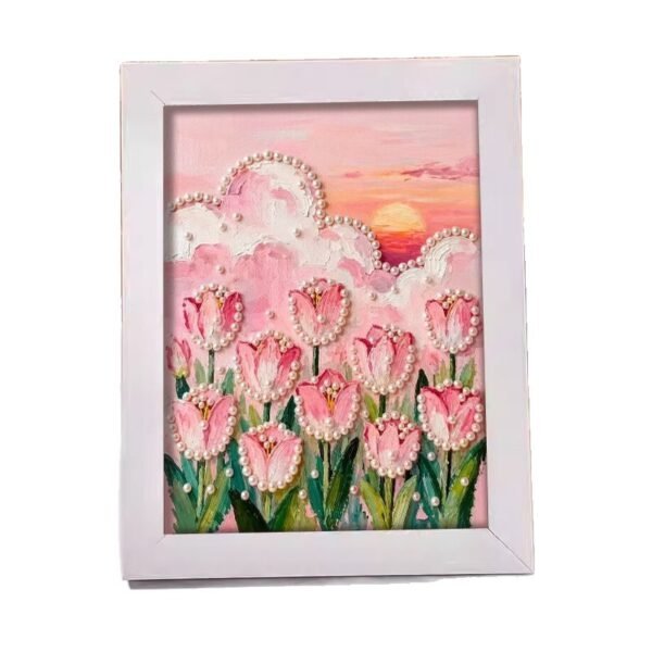 New Cross-Border Pearl Diamond Painting DIY Kit, Small Size with Frame