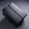 Deluxe Wooden Jewellery Set Box - PU Leather Necklace, Earring & Ring Display Case