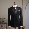 2025 Double-Row Men's Groom Wedding Dress Groomsmen Business Suit