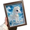 Twelve Zodiac Pearl Diamond Painting DIY Kit, Cartoon Sticker Art with Frame