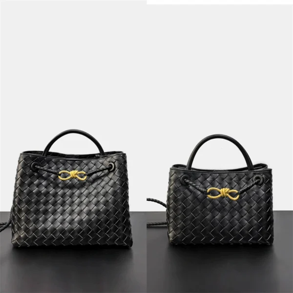 Genuine Sheepskin Double-Sided Woven Handbag - Crossbody Shoulder Bag