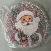 Christmas Santa Claus 5D Acrylic Diamond Painting DIY Kit, Ornament Pendant